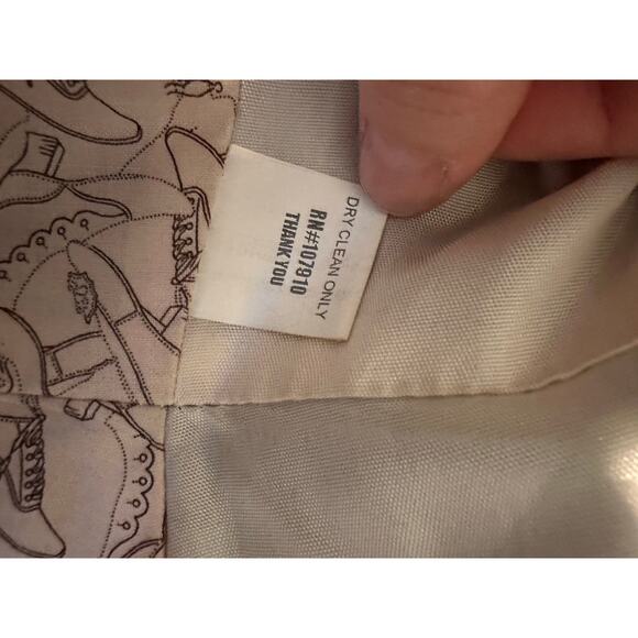 Wendy Hil Green Herringbone Tweed Blazer w/ Satin Trim Size M FrenchGirl Preppy - Picture 11 of 11